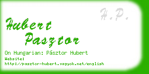 hubert pasztor business card